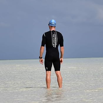 Amazon.com: Synergy Men's SynSkin 3 Short Sleeve Swimskin (S